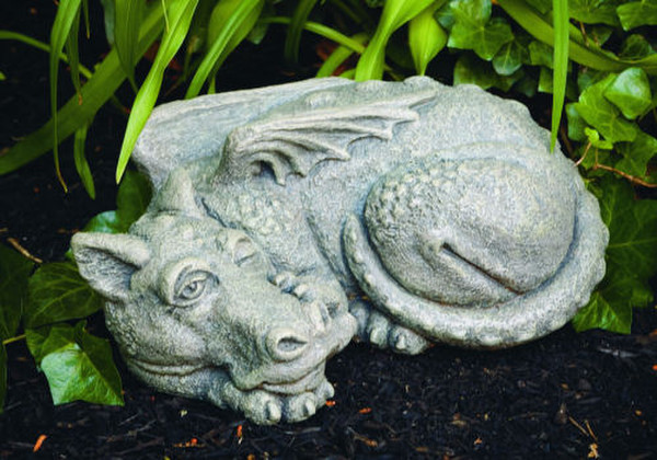 Timble Dragon Cement Statue Garden Decorative Gothic